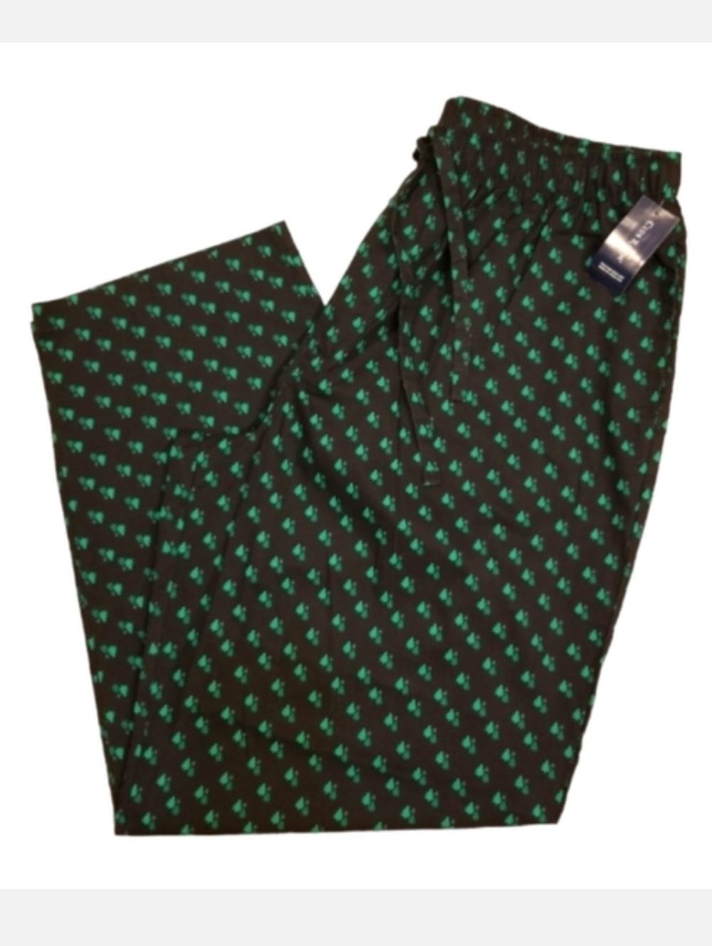 Club Room Black & Green Tree Print Lounging Sleep Pant XL NWT